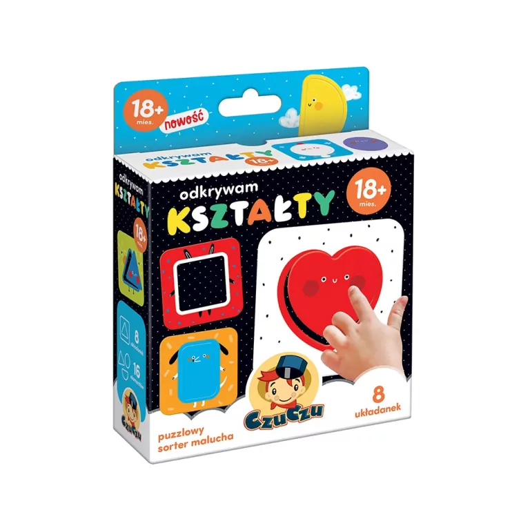 CzuCzu. Odkrywam kształty. Puzzlowy sorter malucha  18m+ - tantis.pl