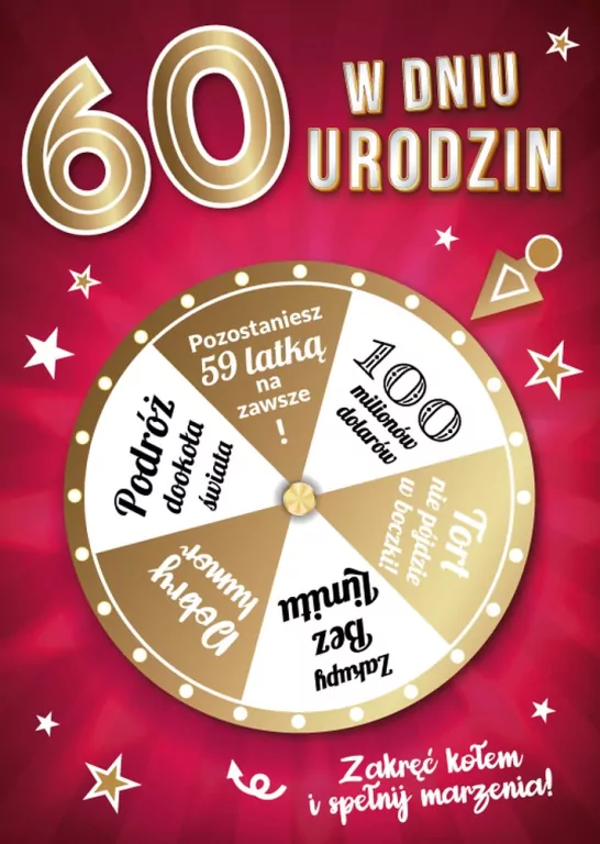 Karnet urodziny 60 B6 z kopertą - tantis.pl