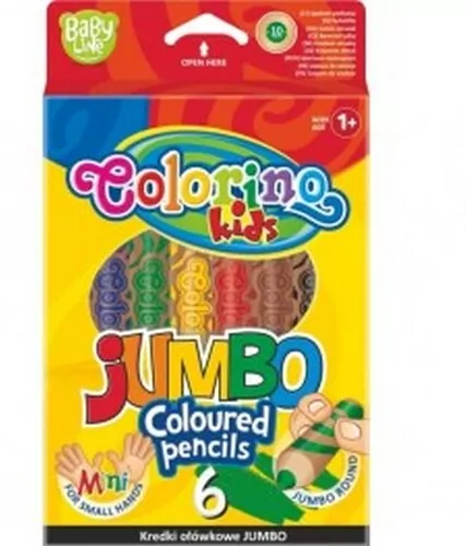 Kredki ołówkowe. Colorino Jumbo. 6 kolorów - tantis.pl