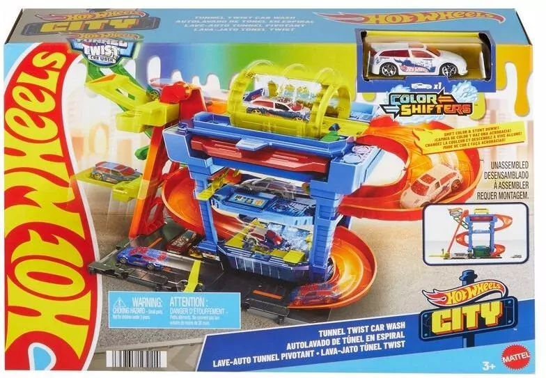 Hot Wheels City Myjnia Odjazdowe zakręty Zestaw - tantis.pl