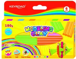 Plastelina 30 g neon 6 kolorów
