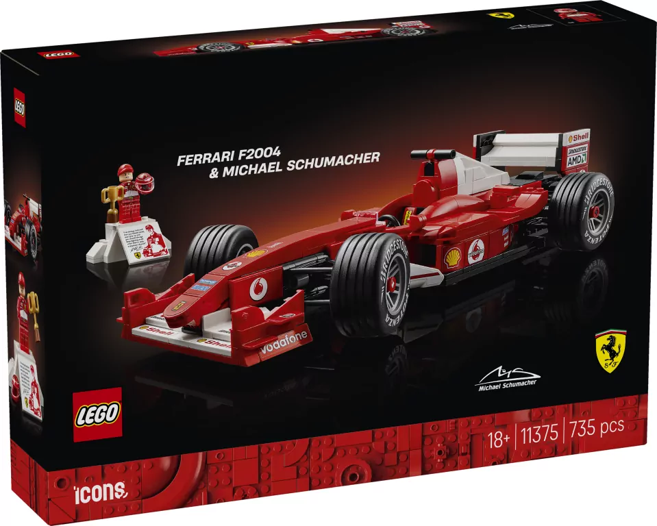 LEGO® Icons. Ferrari F2004 i Michael Schumacher 11375 - tantis.pl