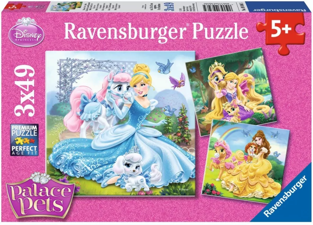 Puzzle 3x49 Disney Palace Pets - tantis.pl