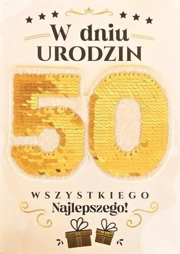 Karnet Urodzny 50 Cekiny - tantis.pl