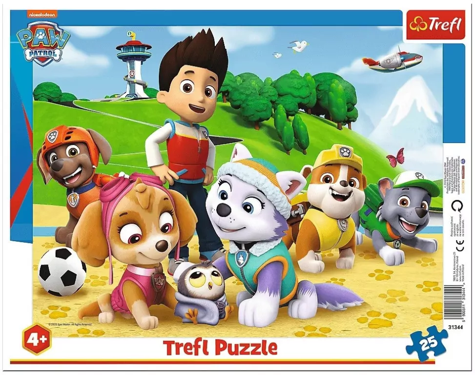 Trefl. Puzzle ramkowe 25 Psi Patrol na tropie - tantis.pl