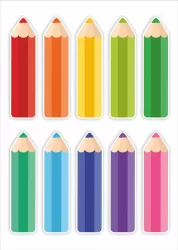 Dekoracje - kolorowe kredki