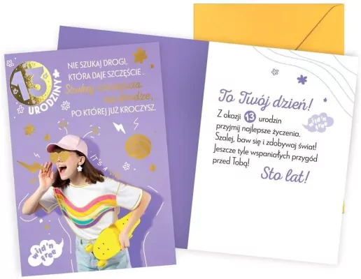 Karnet. 13 urodziny. Dziewczyna