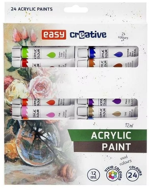 Farba akrylowa 24 kolory - tantis.pl