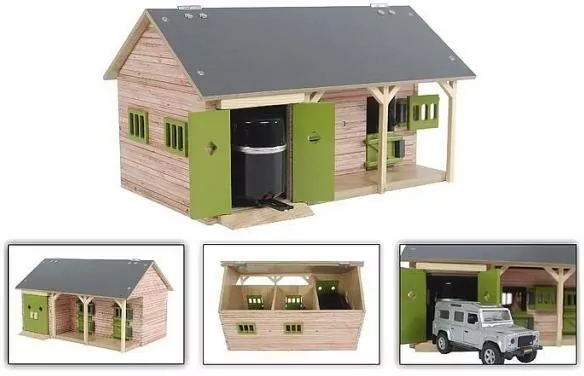 Stajnia z dwoma boksami 34x22x19cm 1:32 - tantis.pl