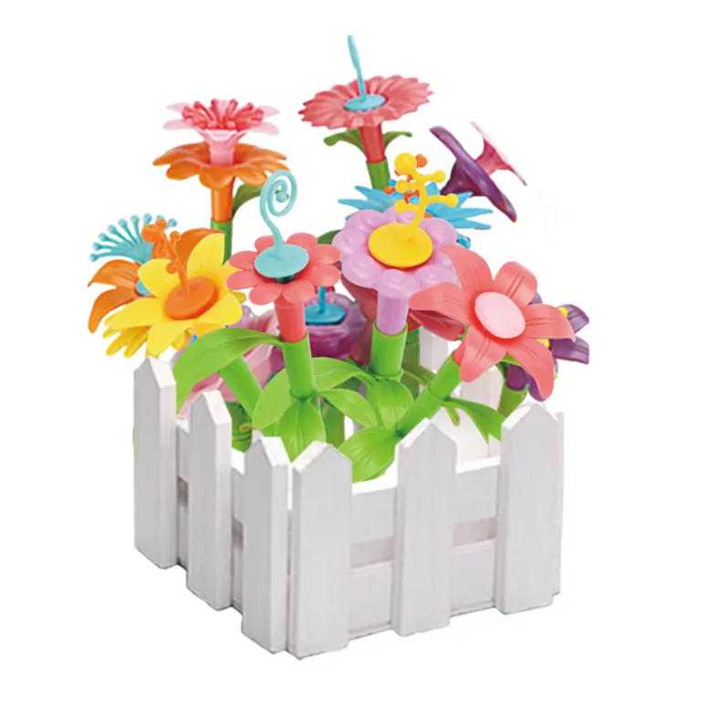 Kwiaty w ogrodzie. Klocki konstrukcyjne 141el - tantis.pl