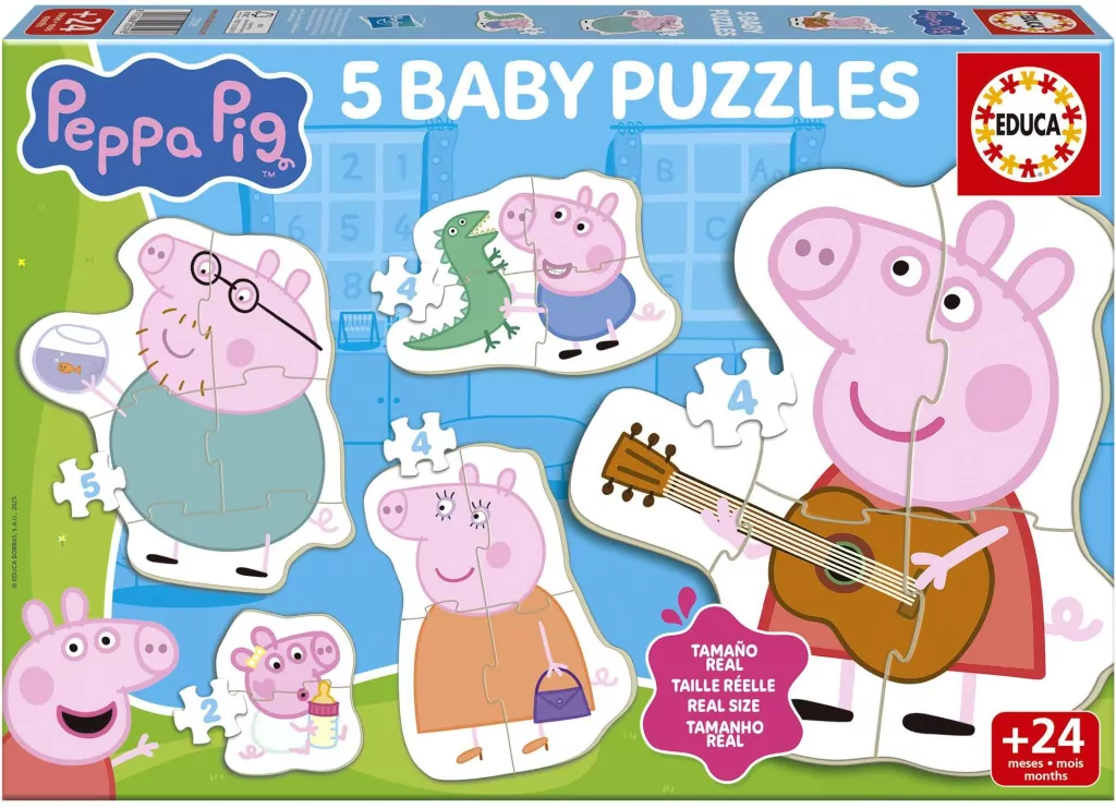 Puzzle 2-5 Świnka Peppa - tantis.pl