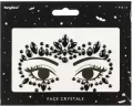Dekoracja na twarz Kryształki czarne 15x9cm - tantis.pl