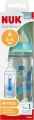 NUK. Perfect Match. Butelka szklana. 240ml. 0-6 miesięcy. Niebieskie słonie. - tantis.pl