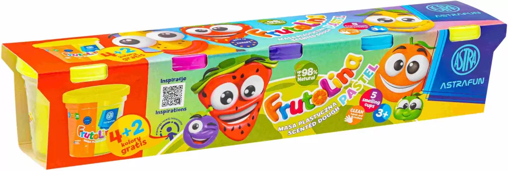 Ciastolina Frutolina Astrafun pastel 5x100 g - tantis.pl