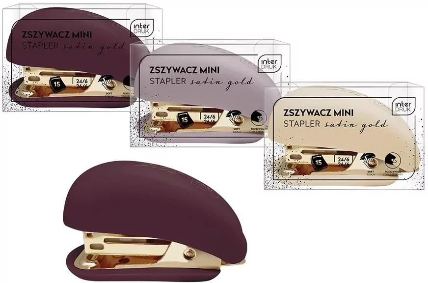 Zszywacz Mini Satin Gold mix - tantis.pl