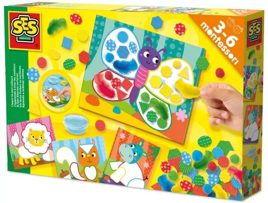 Montessori Sortowanie kolorów i materiałów - tantis.pl