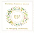 Karnet A5 Komunia Wianek z koronką - tantis.pl