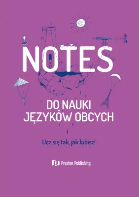 Notes do nauki języków obcych fioletowy