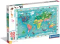 Puzzle 60 Maxi Super Color Wildlife Map - tantis.pl