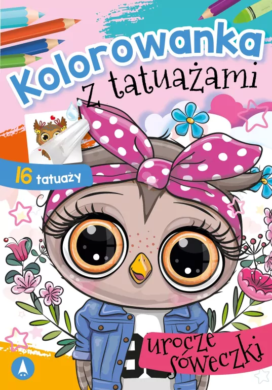 Urocze sóweczki. Kolorowanka z tatuażami - tantis.pl