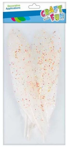 Piórka brokatowe tęcza 17-22cm - tantis.pl