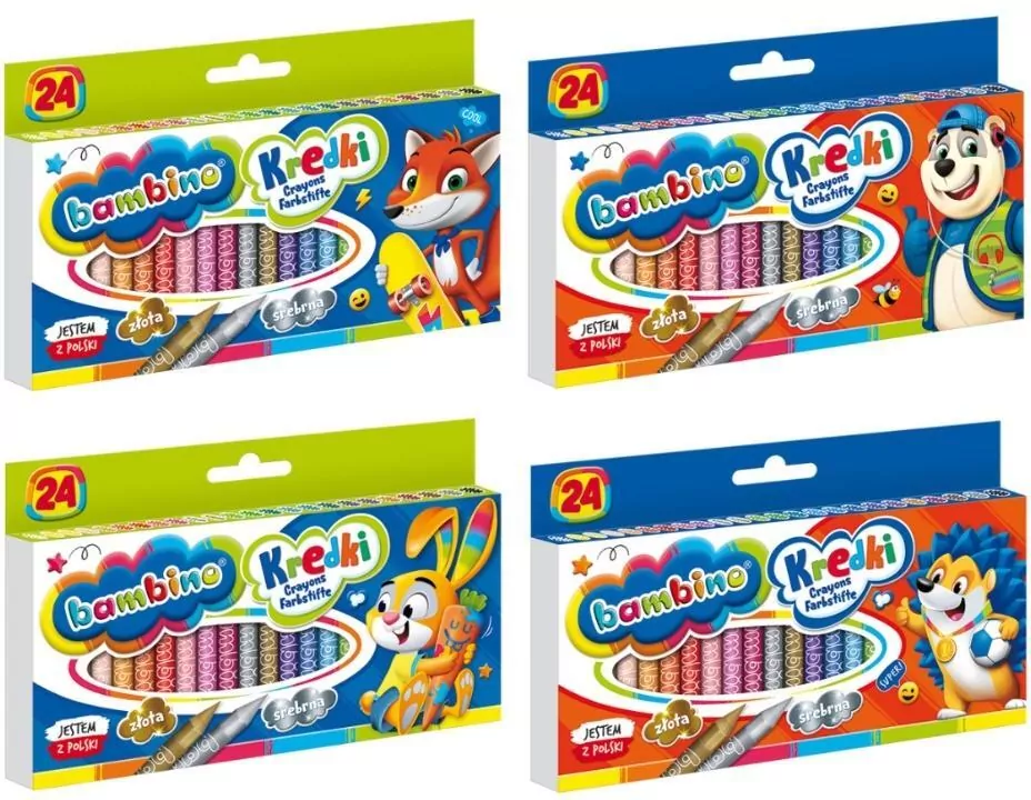 Kredki świecowe Bambino. 24 kolory - tantis.pl