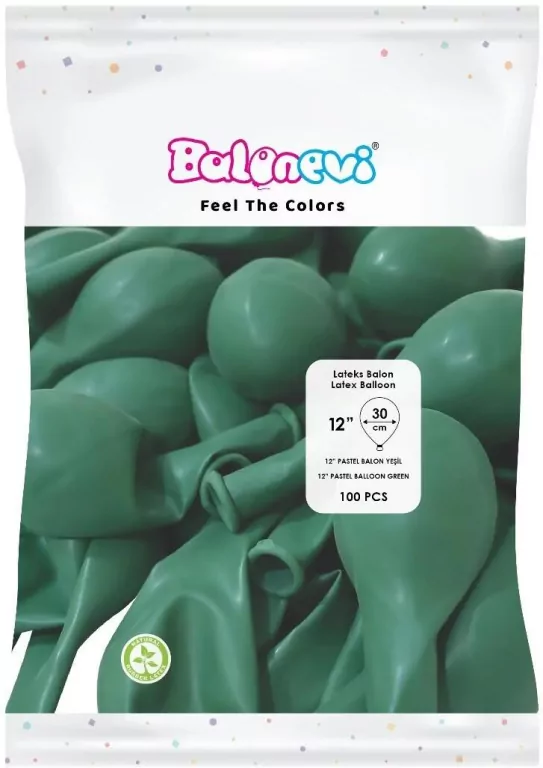 Balony lateksowe Pastel zielone 30cm - tantis.pl
