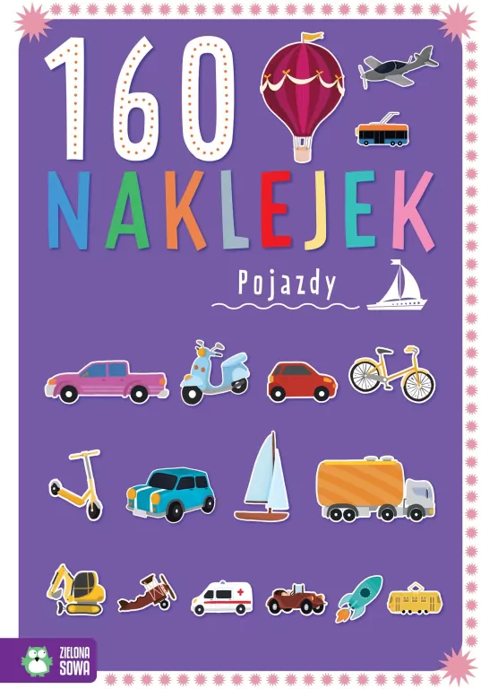 160 naklejek. Pojazdy - tantis.pl