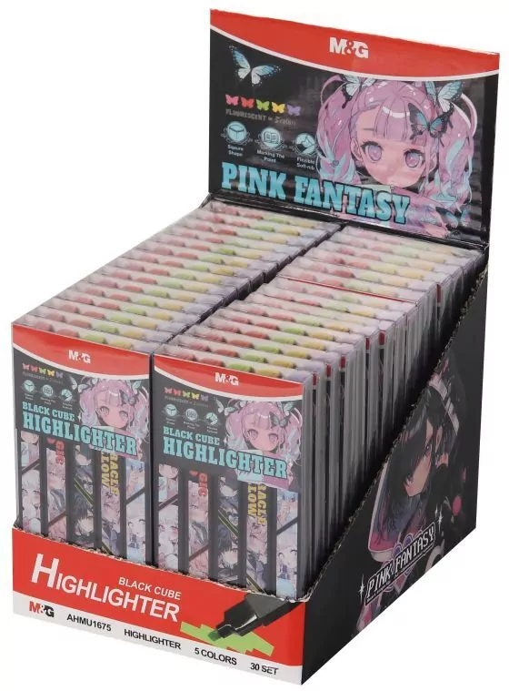 Zakreślacze Manga Pink Fantasy 5 kolorów M&G - tantis.pl