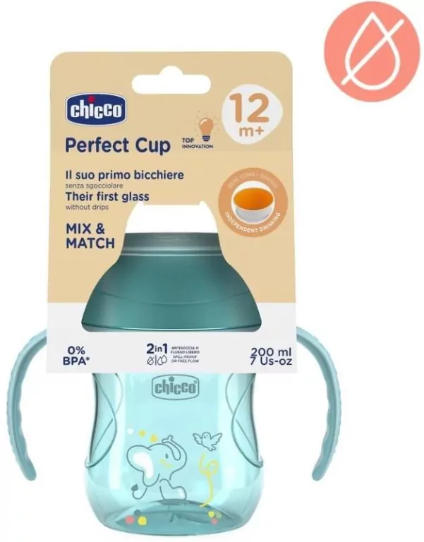 Kubek 360` do nauki samodzieln picia 200ml turkus - tantis.pl