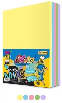 Papier ksero A4 160g 5 kolorów 250 arkuszy pastel