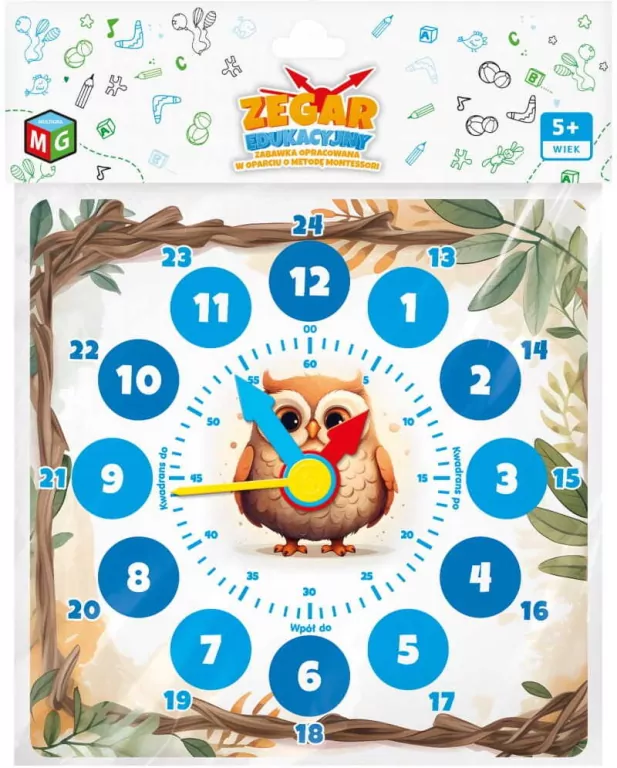 Zegar edukacyjny Sowa - tantis.pl
