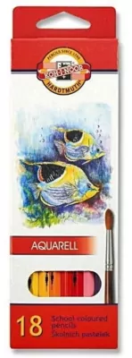 Kredki akwarelowe 3717/K, 18 kolorów