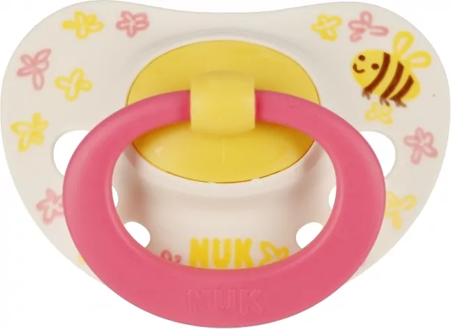NUK. Signature. Smoczki 2 sztuki. 6-18 miesięcy. Czerwony i pszczółki - tantis.pl