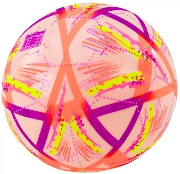 Piłka gumowa jaskrawa we wzorki pomarańczowa 24cm - tantis.pl