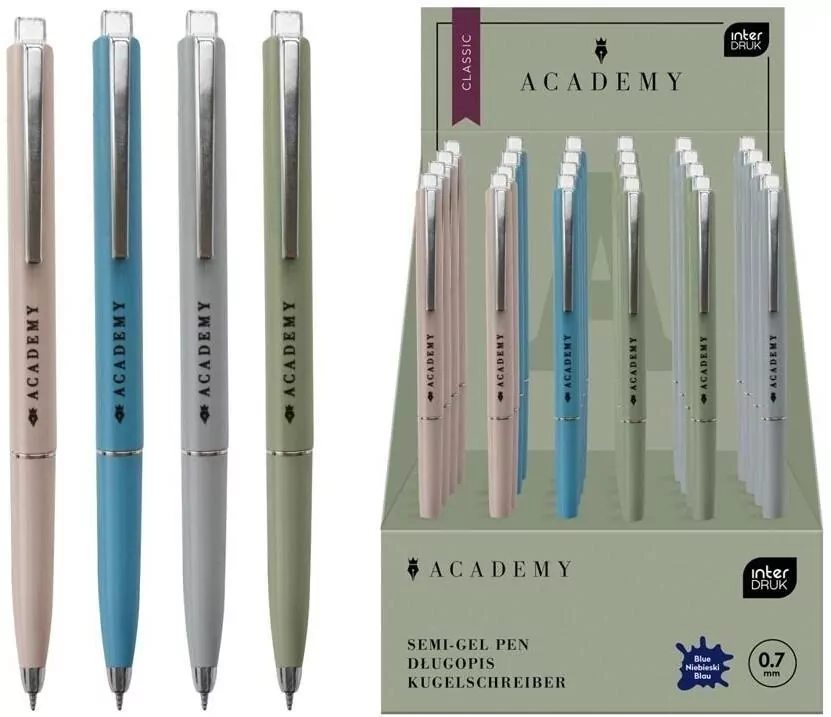 Długopis auto metal nieb. CLASSIC Academy (24szt) - tantis.pl