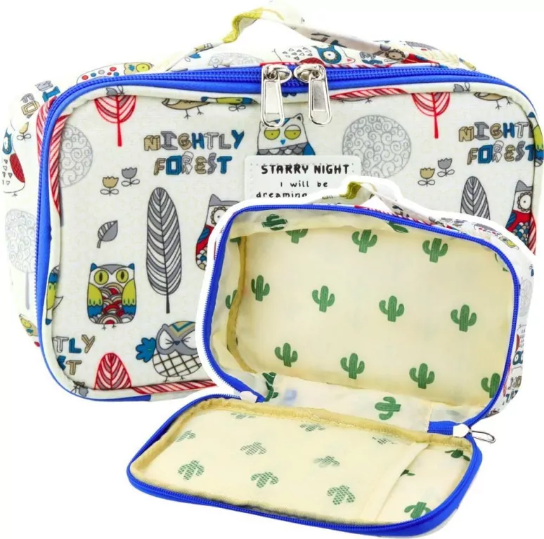 Piórnik szkolny Sowy biały 22,5cm - tantis.pl