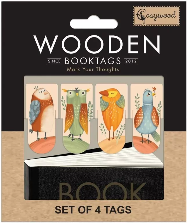 Zakładki drewniane do książki Ptaszki - tantis.pl