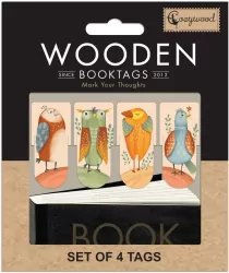 Zakładki drewniane do książki Ptaszki