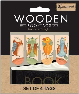Zakładki drewniane do książki Ptaszki