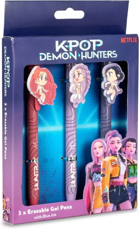 Długopisy żelowe wymazywalne K-POP Demon Hunters 3szt.SR2510672 - tantis.pl