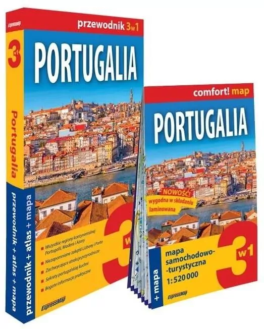 Portugalia 3w1: przewodnik + atlas + mapa w.2025 - tantis.pl