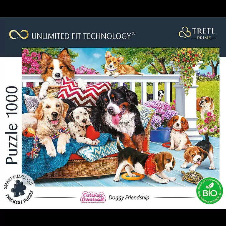 Puzzle 1000. Cuteness Overload: Doggy Friendship - tantis.pl