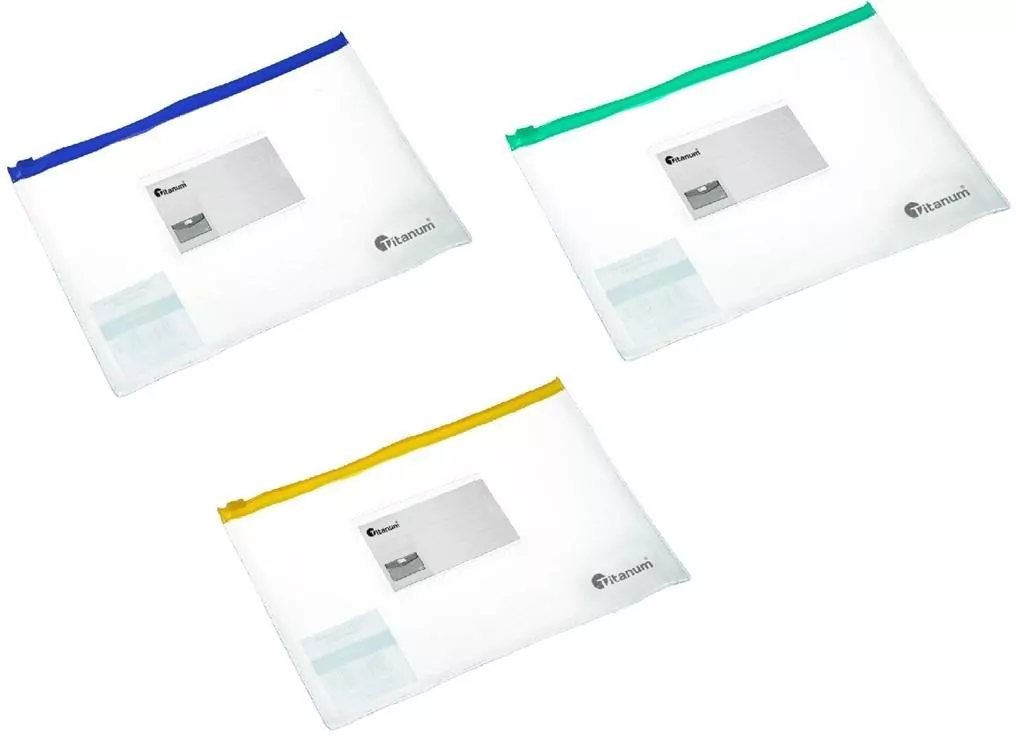 Teczka PP A4 na suwak transparentna, mix - tantis.pl