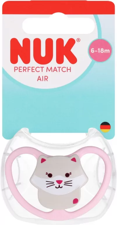 NUK. Perfect Match. Smoczek. 6-18 miesięcy. Kot - tantis.pl