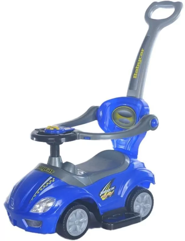 Jeździk z rączką 3w1 Mega Car niebieski - tantis.pl