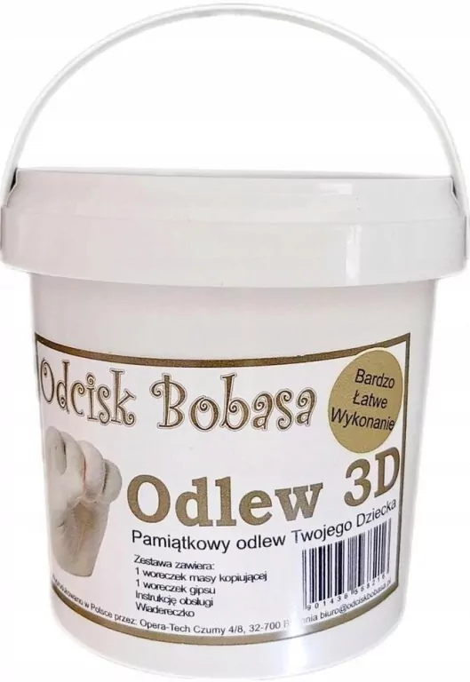 Odcisk Bobasa. Odlew 3D mały - tantis.pl