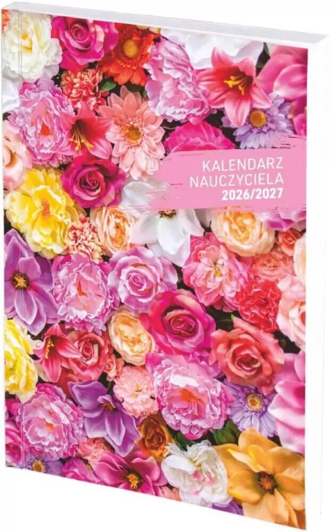 Kalendarz nauczyciela 2026/27 B5 tyg. PCV Kwiaty - tantis.pl