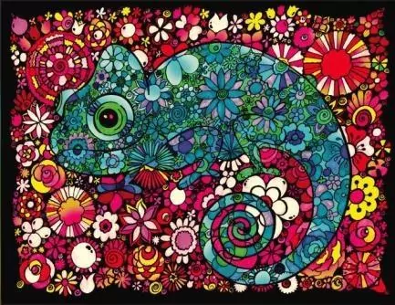 Kolorowanka welwetowa Kameleon 47x35cm - tantis.pl