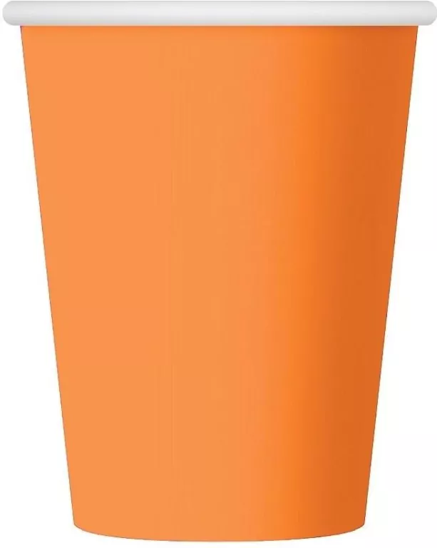 Kubeczki papierowe pomarańczowe 250ml - tantis.pl